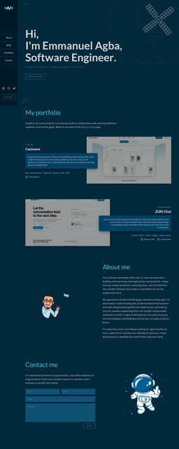 Full-page screenshot of My Portfolio