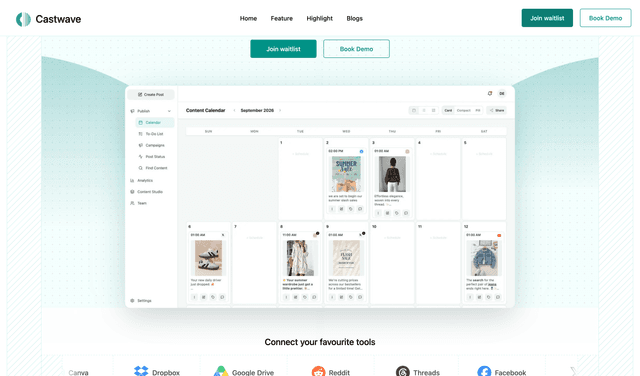 Screenshot of Castwave